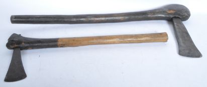 TWO TRIBAL ZAMBIAN LUVALE AXES