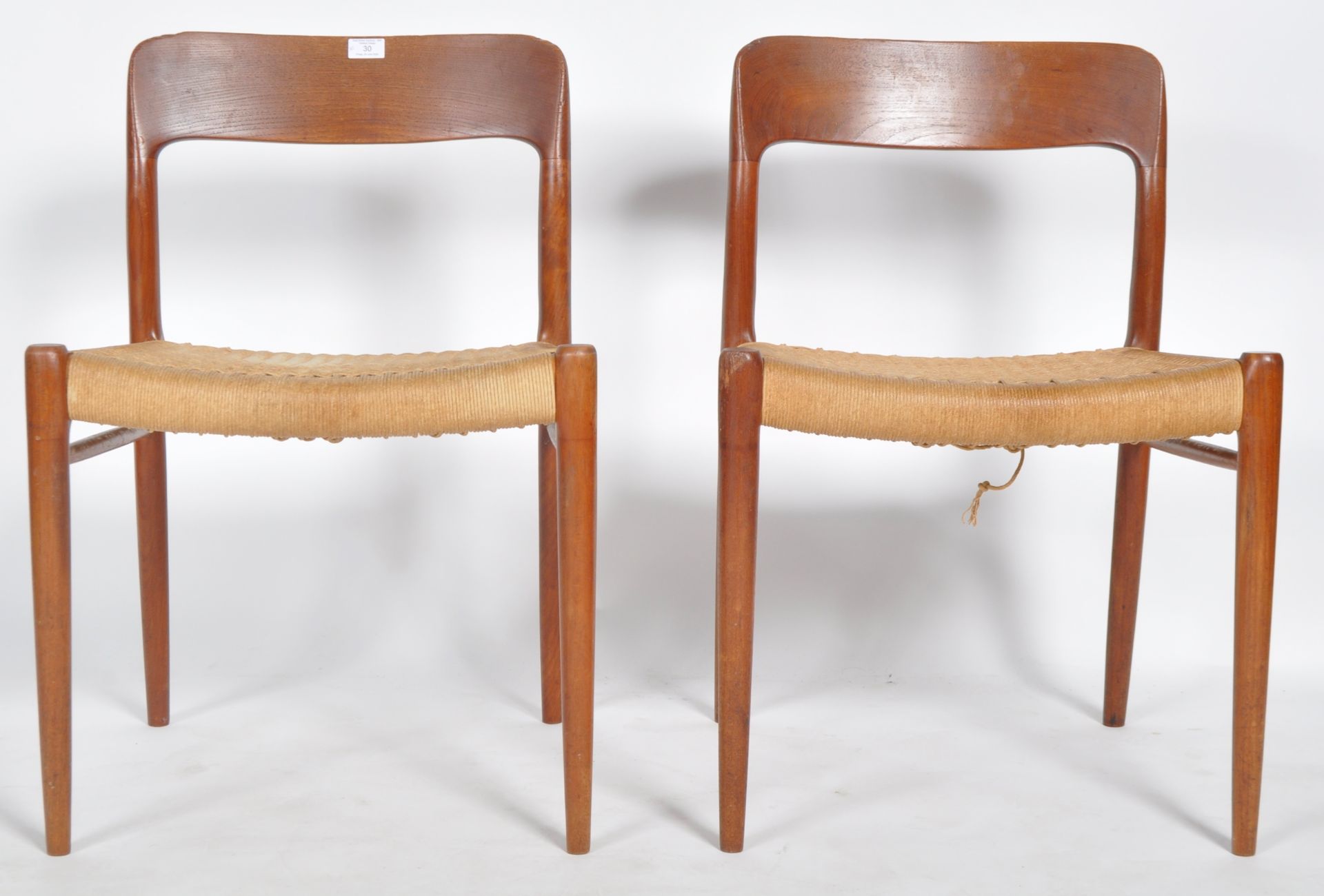 NIELS MOLLER FOR JL MOLLER - MODEL 75 - FOUR DINING CHAIRS - Image 7 of 9