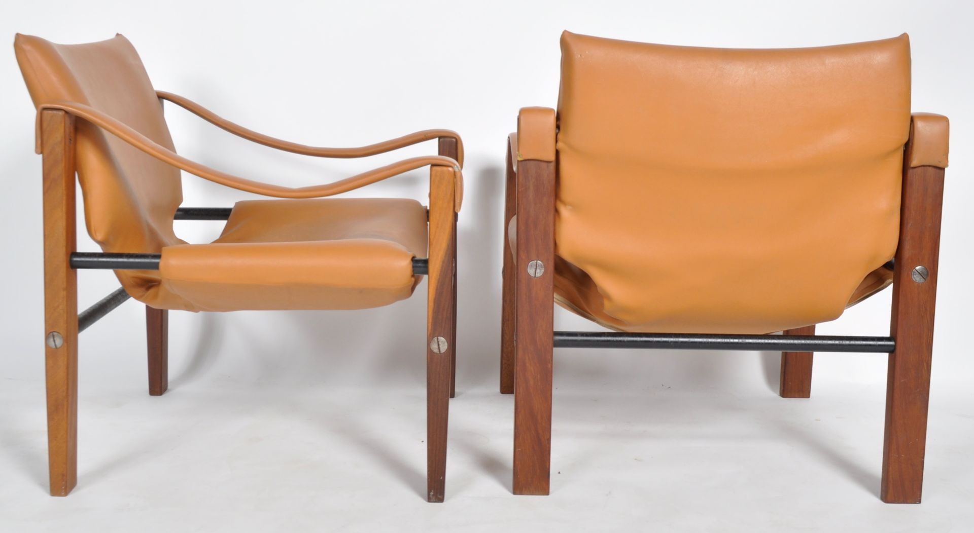 MAURICE BURKE FOR ARKANA - MATCHING PAIR OF SAFARI ARMCHAIRS - Image 7 of 7