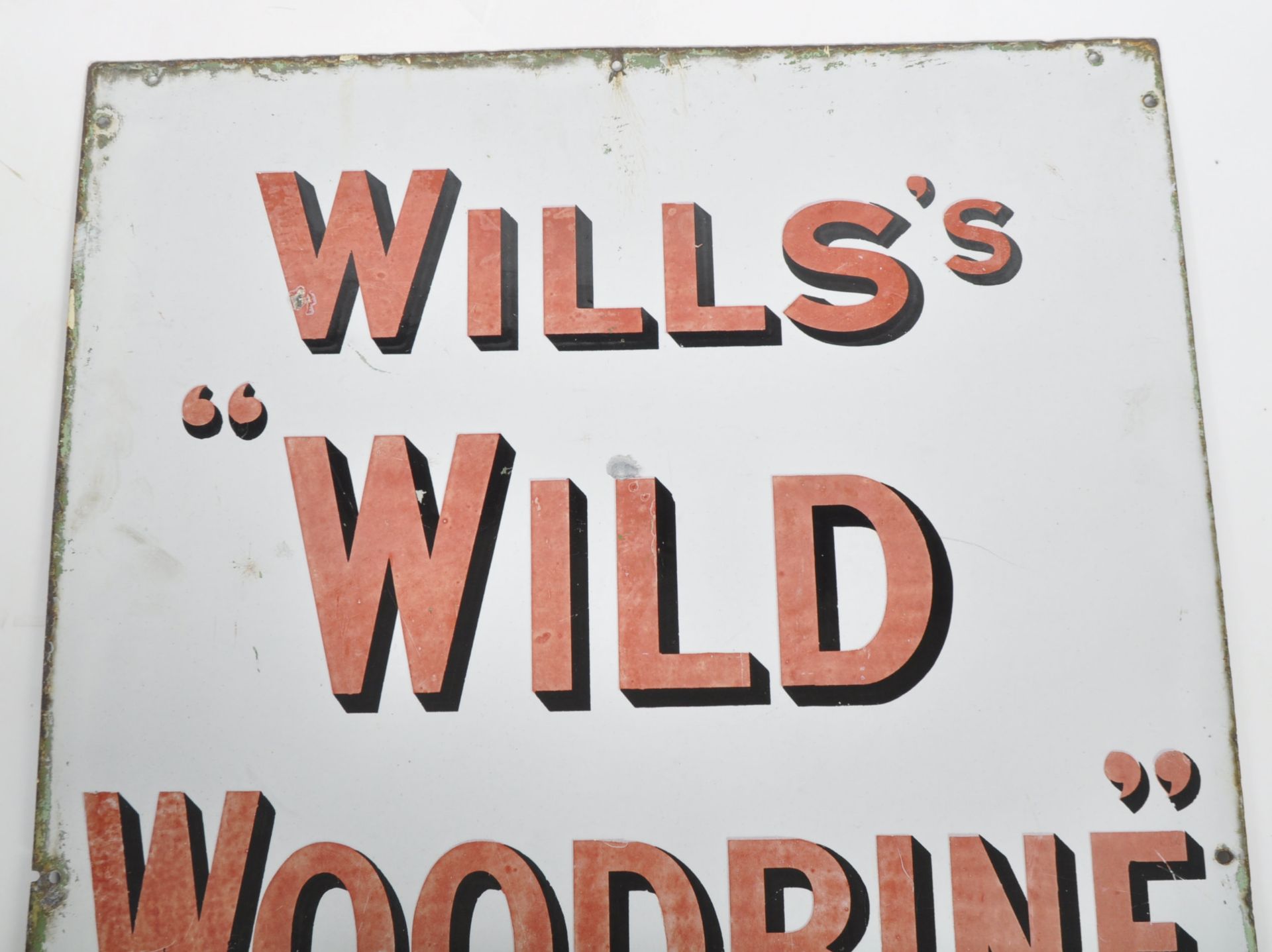 WOODS WILD WOODBINE- ORIGINAL ENAMEL SIGN - Bild 2 aus 4