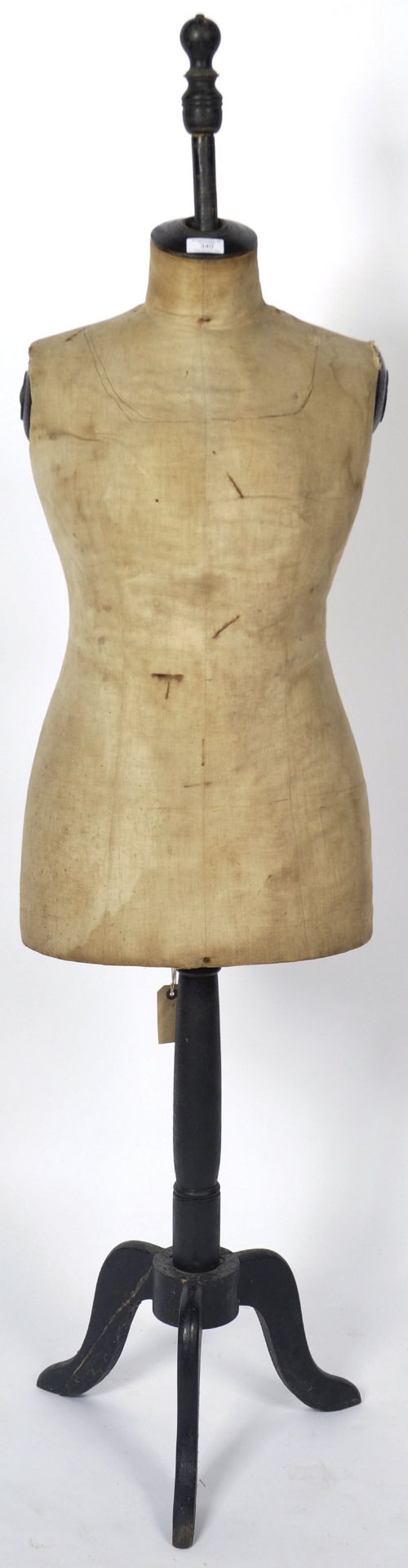 MID 19TH CENTURY VICTORIAN TAILORS / DRESSMAKERS MANNEQUIN