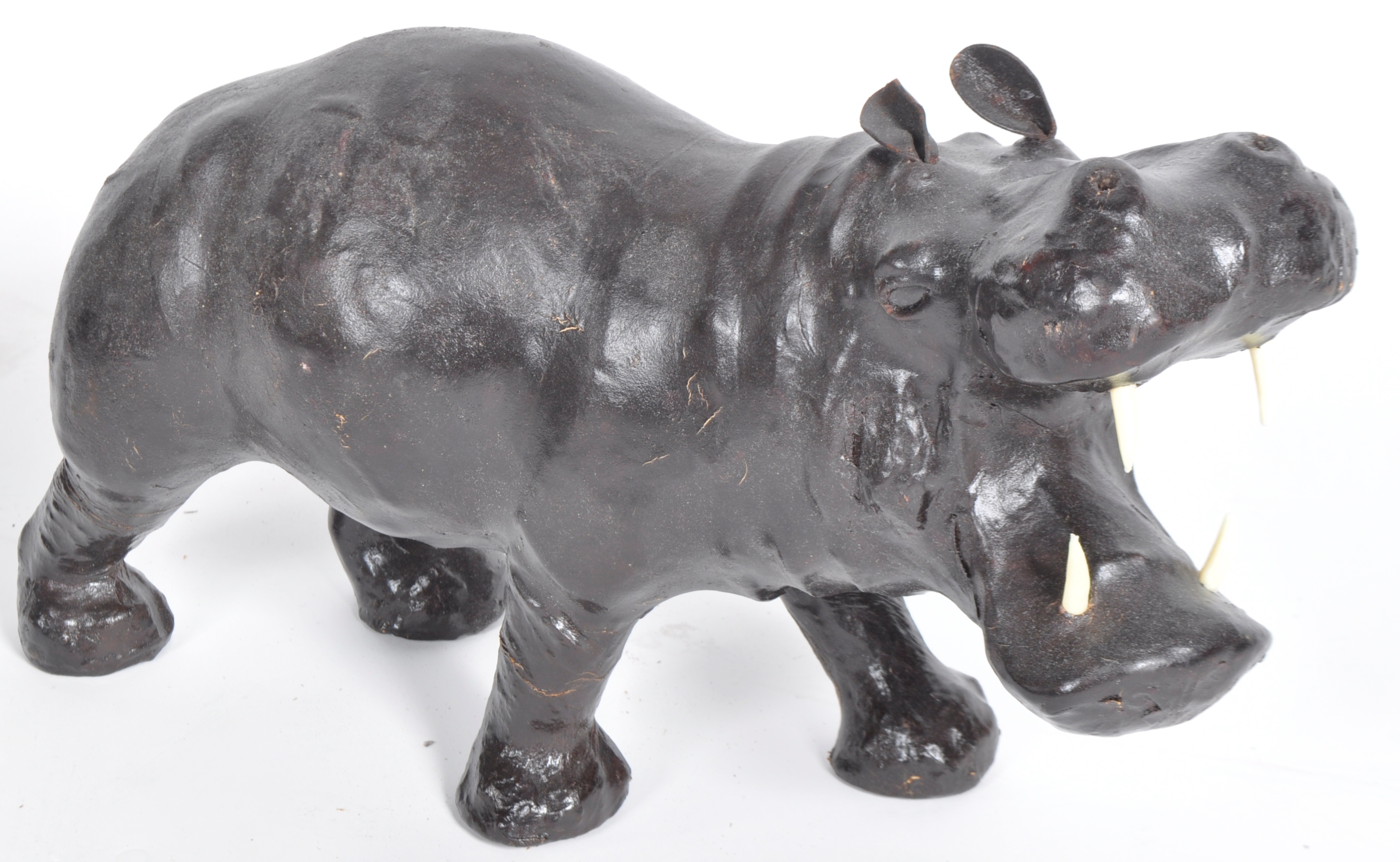 EARLY 20TH CENTURY LEATHER HIPPO IN MANNER OF LIBERTY