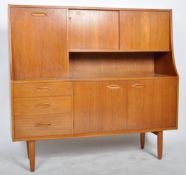 JENTIQUE - 1970s TEAK HIGHBOARD / SIDEBOARD CREDENZA