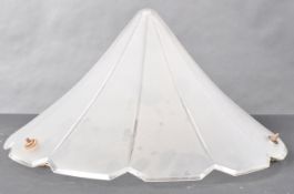 19TH CENTURY VICTORIAN CUT FROSTED GLASS CEILING SHADE