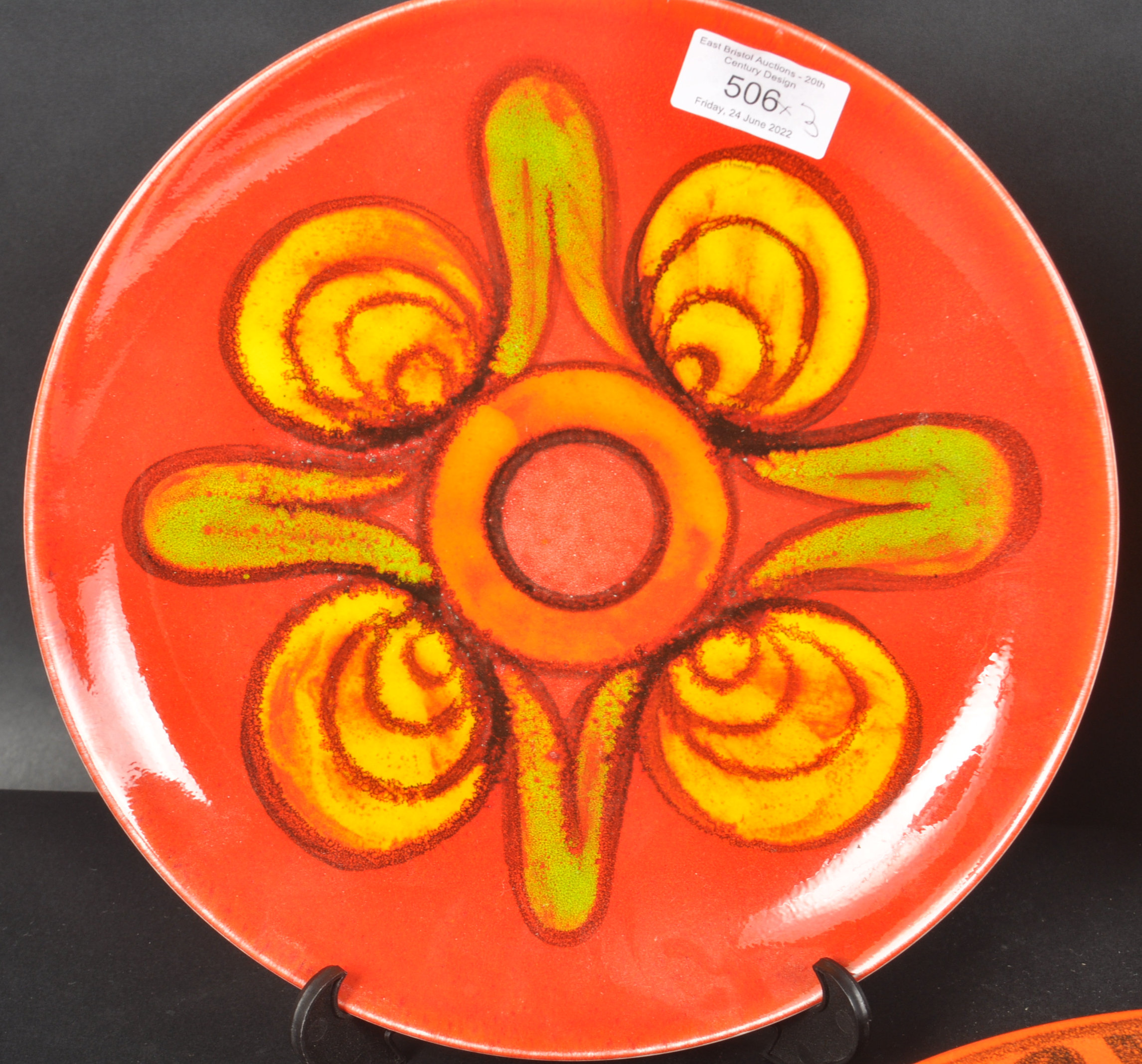 POOLE POTTERY DELPHIS RANGE CHARGER PLATES - Image 2 of 5