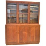 LARGE VINTAGE 1950'S OAK BOOKCASE CABINET