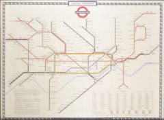 LATE 20TH CENTURY POSTER PRINT OF THE LONDON UNDERGROUND