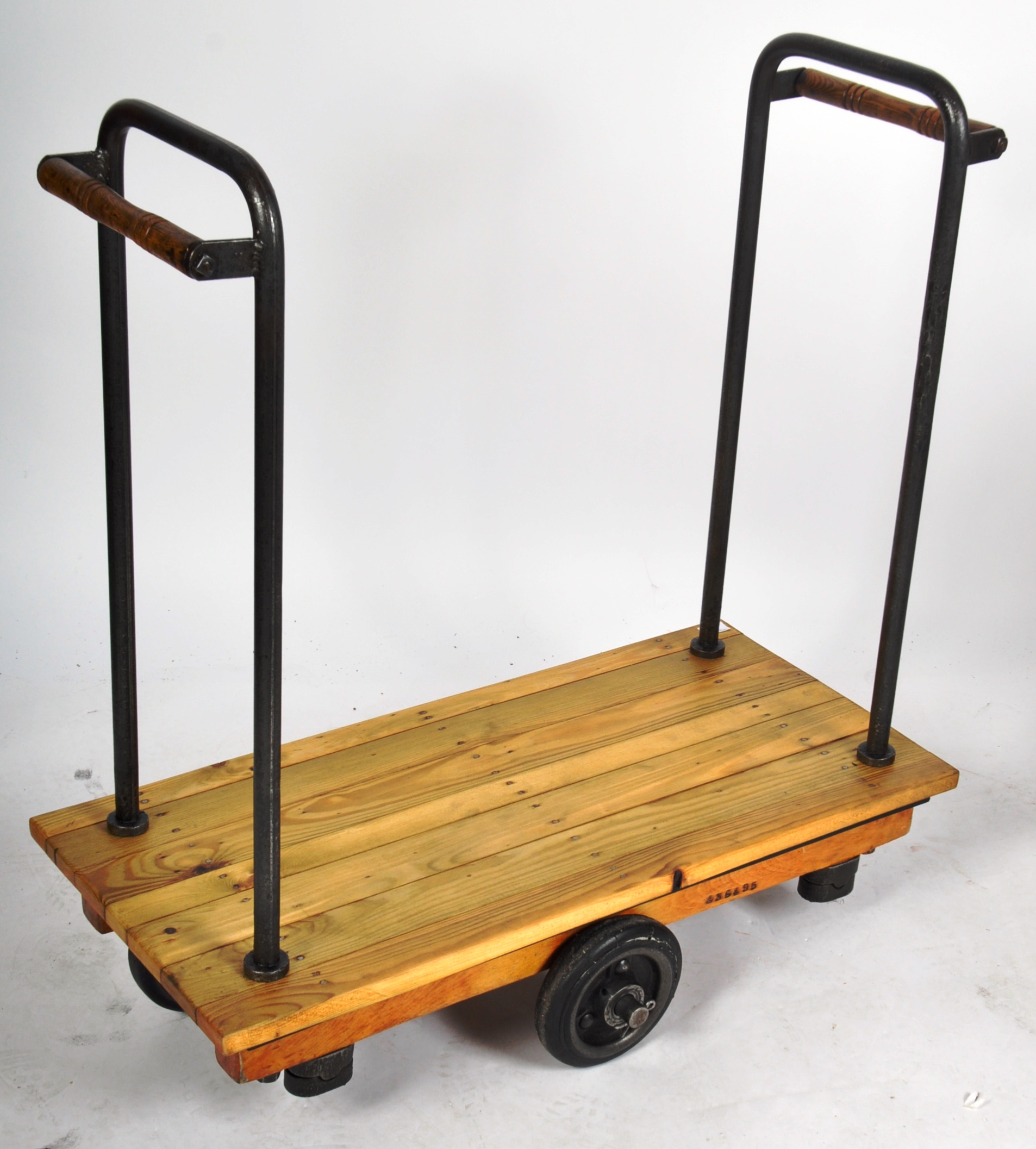 VINTAGE MID 20TH CENTURY RAILWAY / INDUSTRIAL TROLLEY - Image 2 of 7