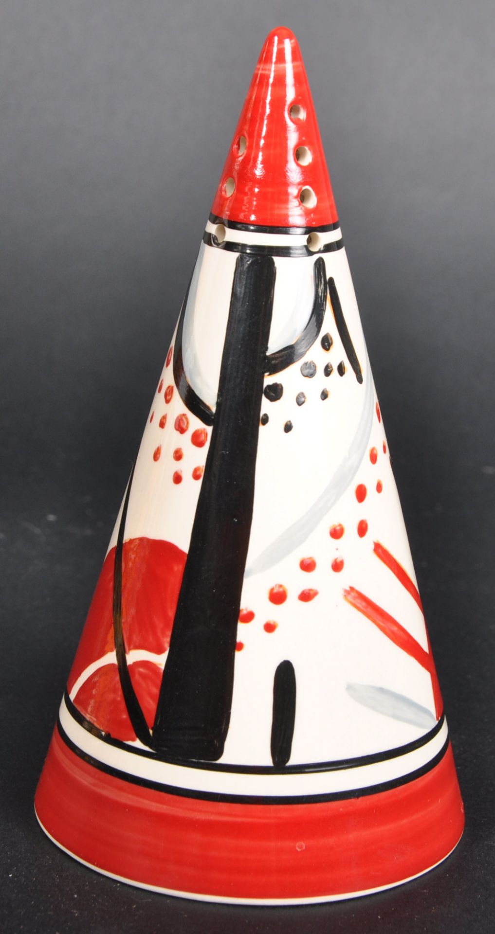 CLARICE CLIFF CARPET CONICAL SUGAR SIFTER - Image 4 of 6