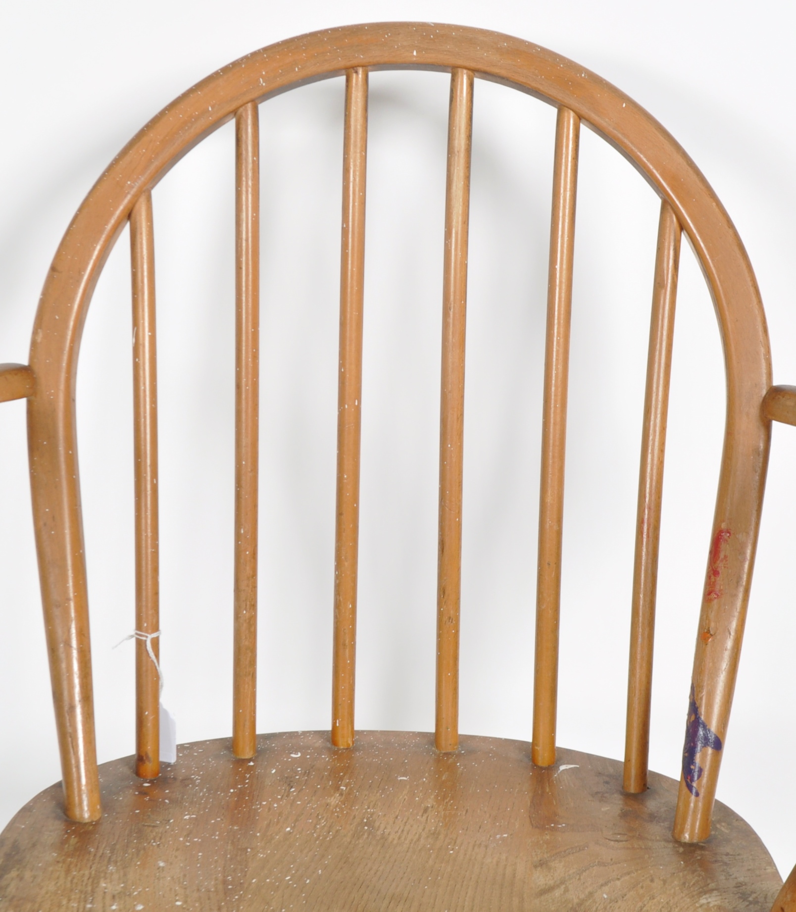 ERCOL - WINDSOR MODEL - 60s BEACH AND ELM CARVER ARMCHAIR - Image 3 of 6