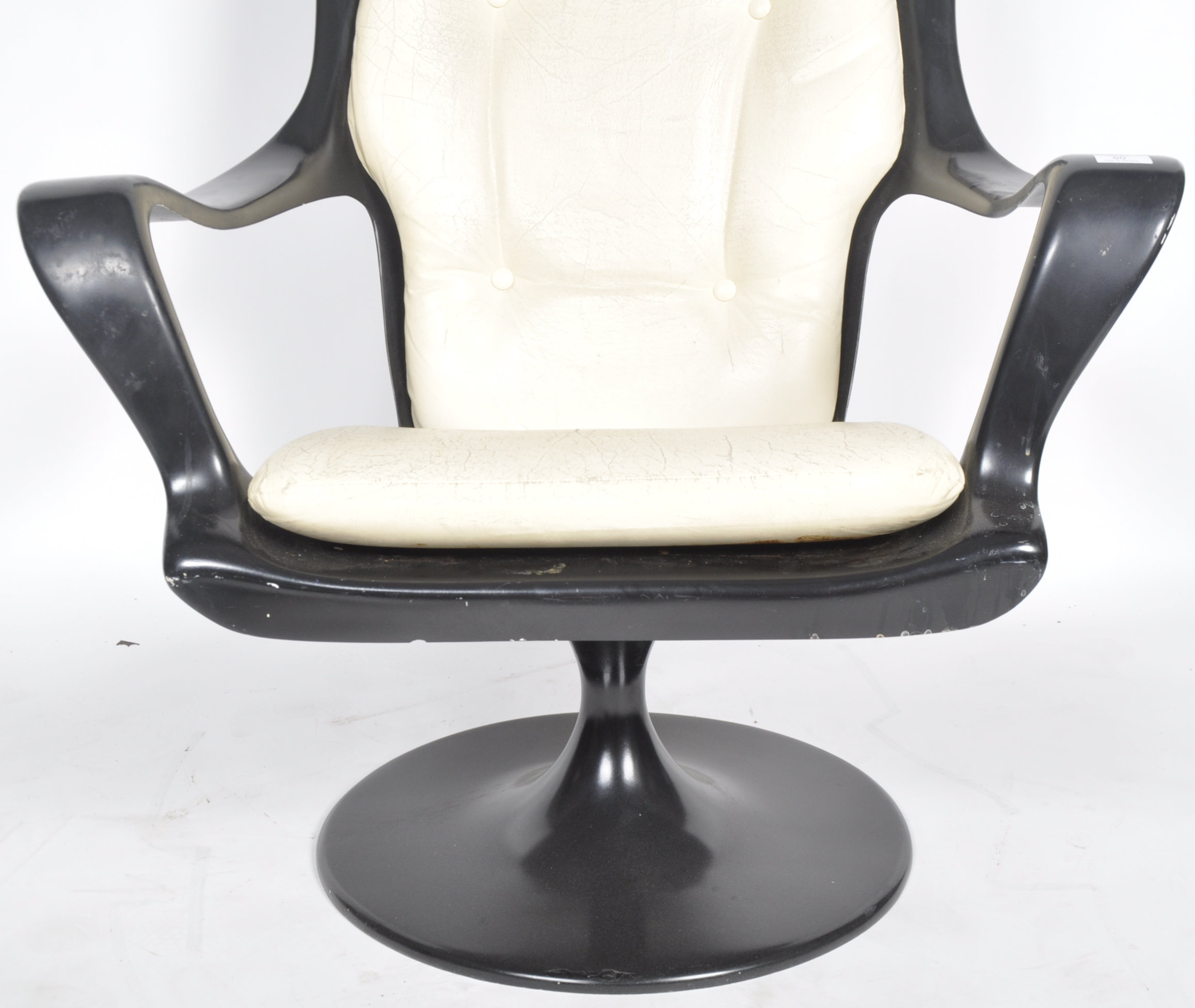 FELPAM SL OF SPAIN - MID CENTURY LOUNGE ARMCHAIR AND STOOL - Image 4 of 5