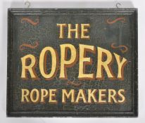 VINTAGE SHOP SIGN - THE ROPERY - ROPE MAKERS
