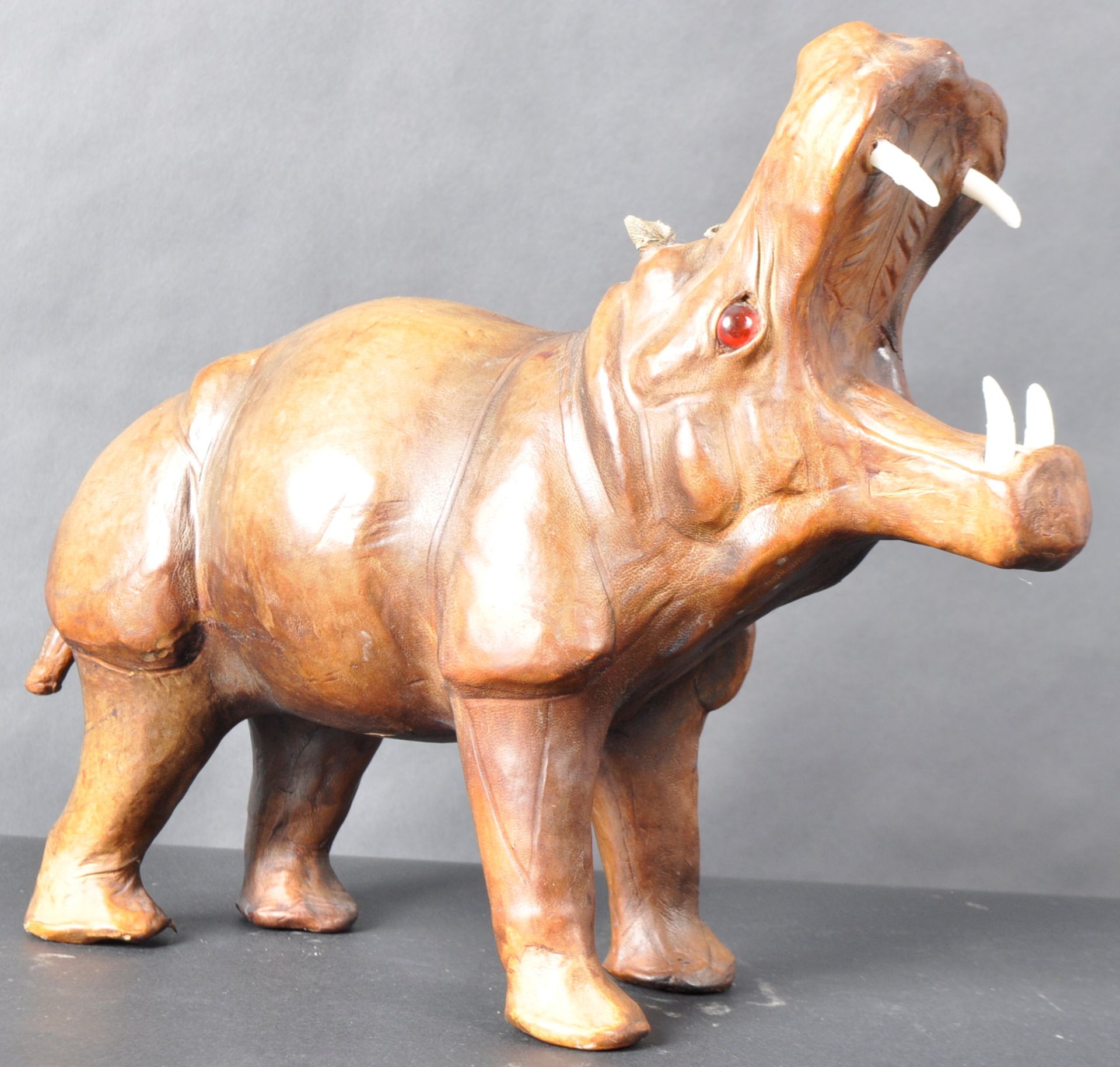 LIBERTY OF LONDON MANNER LEATHER HIPPOPOTAMUS ORNAMENT