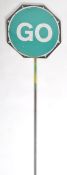 LOLLIPOP METAL STOP AND GO TRAFIC SIGN