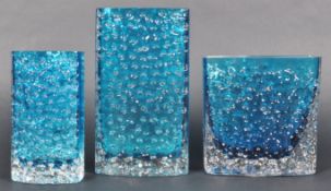 GEOFFREY BAXTER - WHITEFRIARS - THREE NAILHEAD VASES