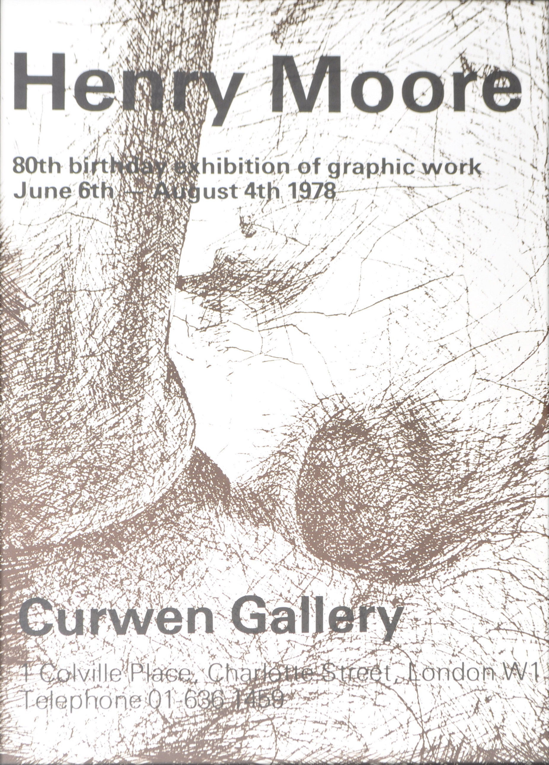 1970s GALLERY EXHIBITION POSTER FOR HENRY MOORE