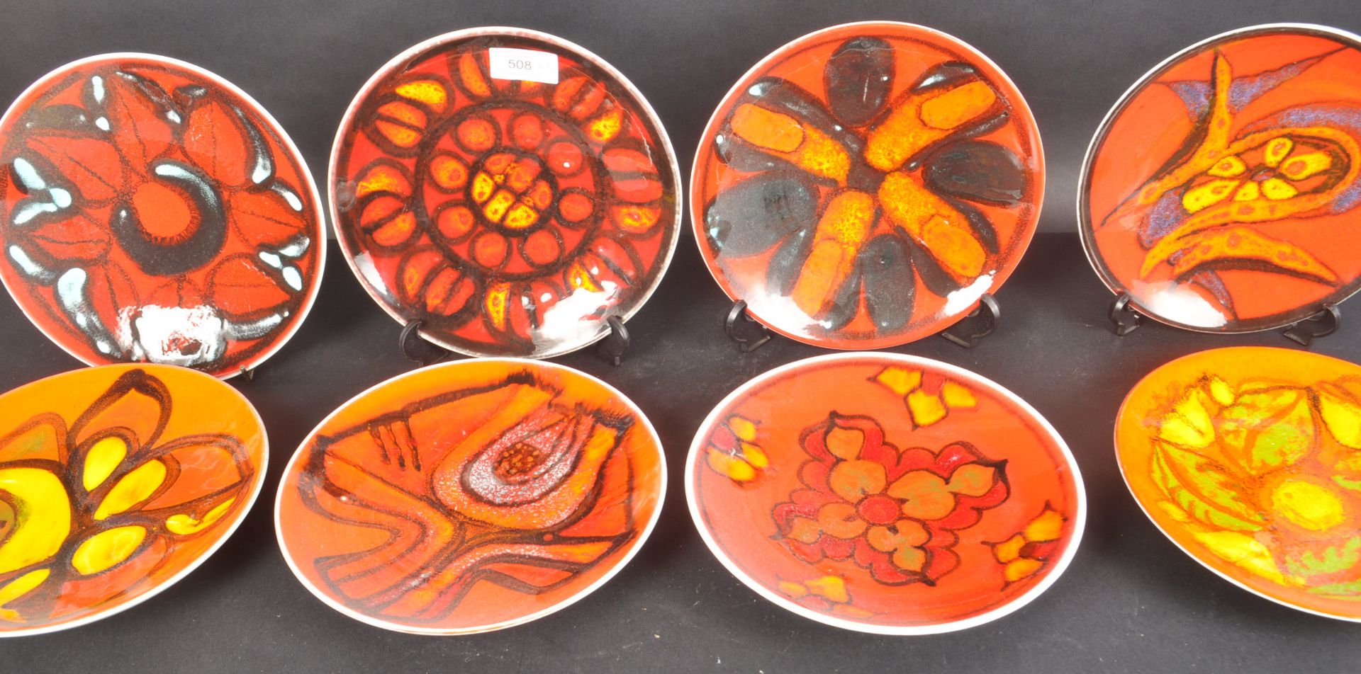 POOLE POTTERY DELPHIS RANGE MODEL 3 PLATES - Image 2 of 8