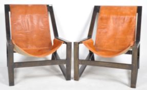 NKUKU - MATCHING PAIR OF DESIGNER SLING LOUNGE CHAIRS