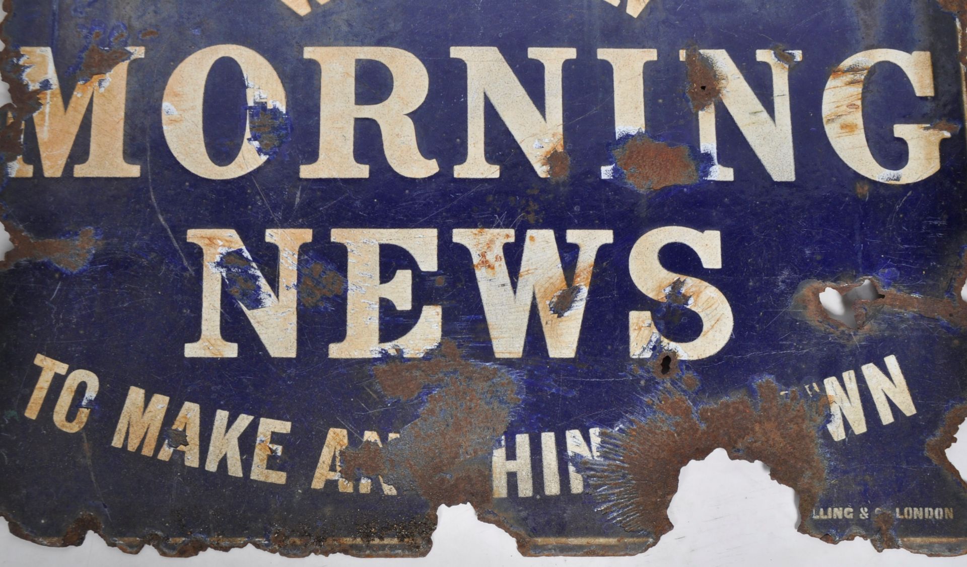 THE WESTERN MORNING NEWS - VINTAGE ENAMEL SIGN - Bild 6 aus 6