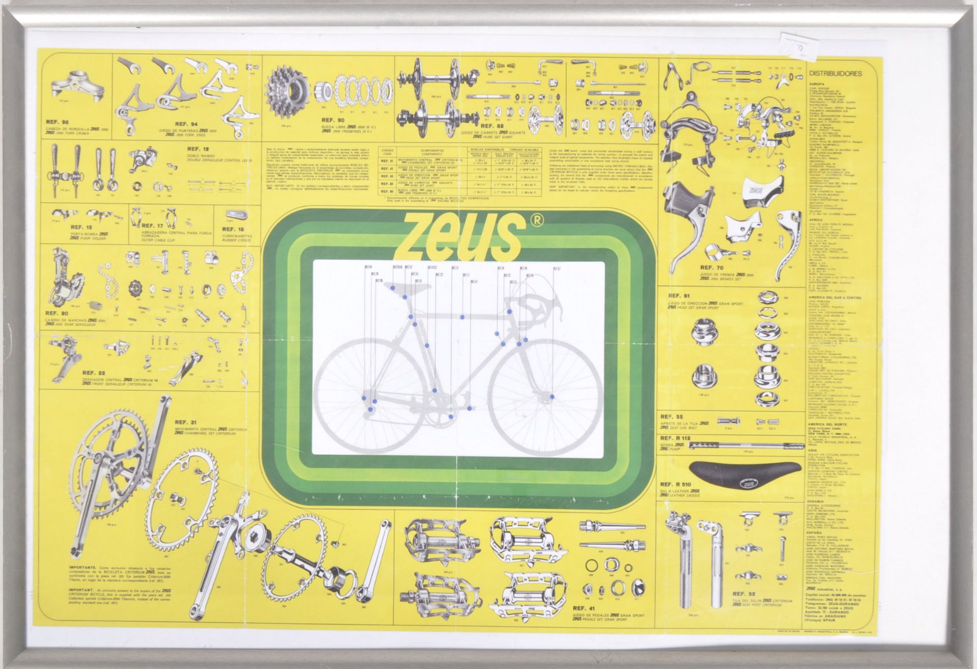 VINTAGE BICYCLES AND SPARES - A REPRODUCTION ZEUS ADVERTISEMENT POSTER. - Image 2 of 7