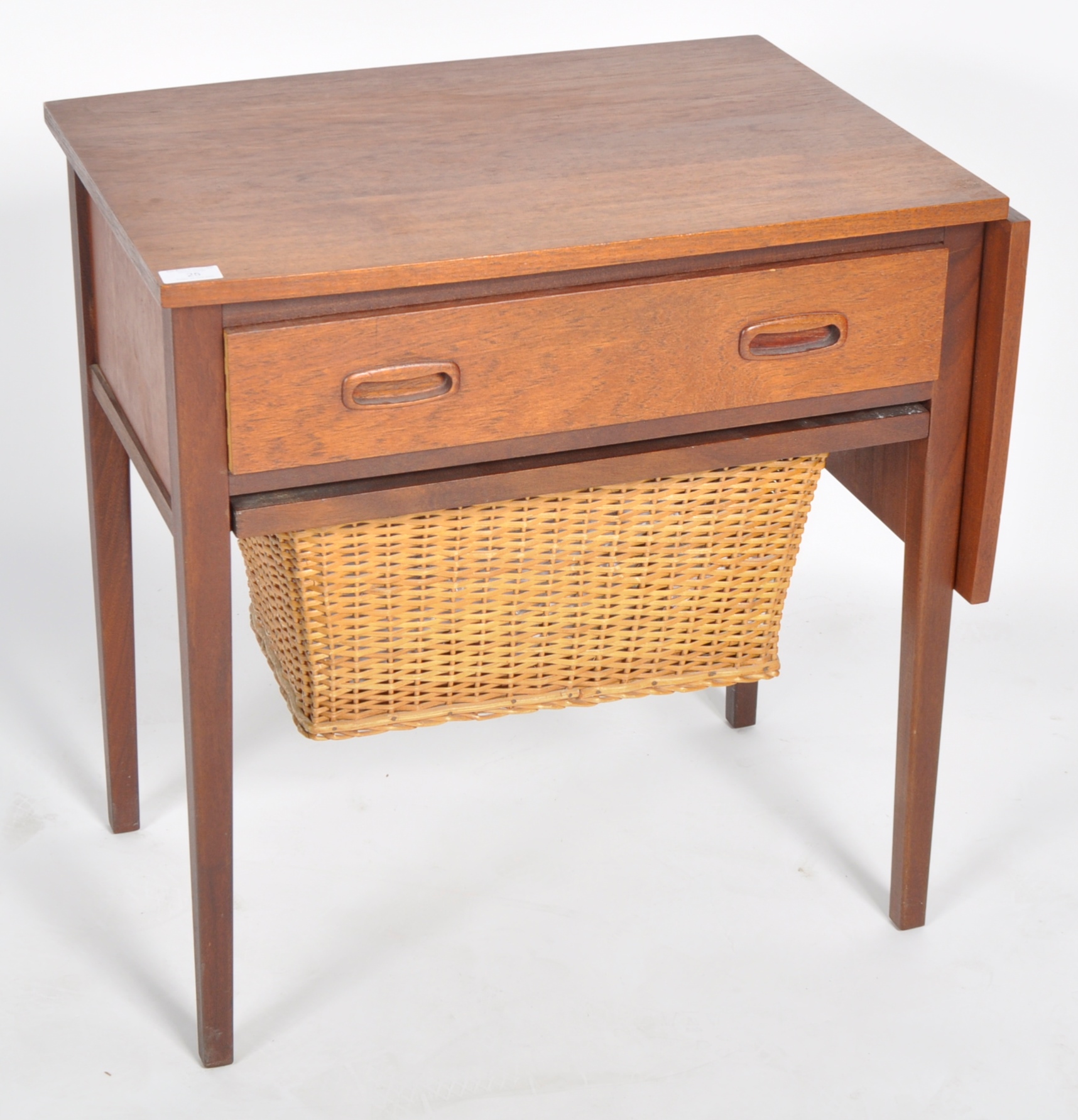 MID CENTURY DANISH TEAK METAMORPHIC SEWING TABLE - Image 2 of 5