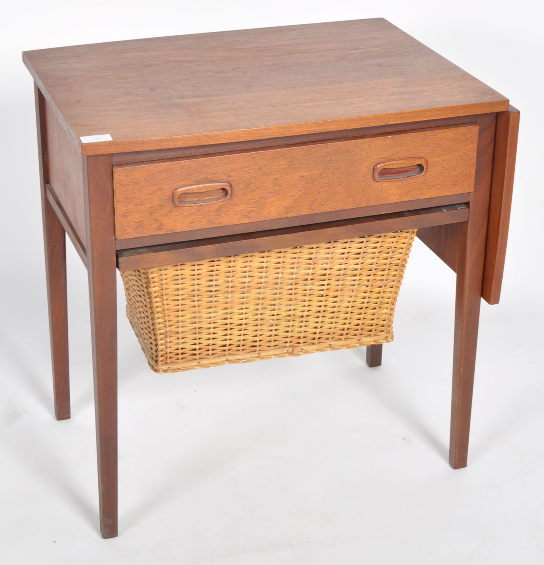 MID CENTURY DANISH TEAK METAMORPHIC SEWING TABLE - Image 2 of 5