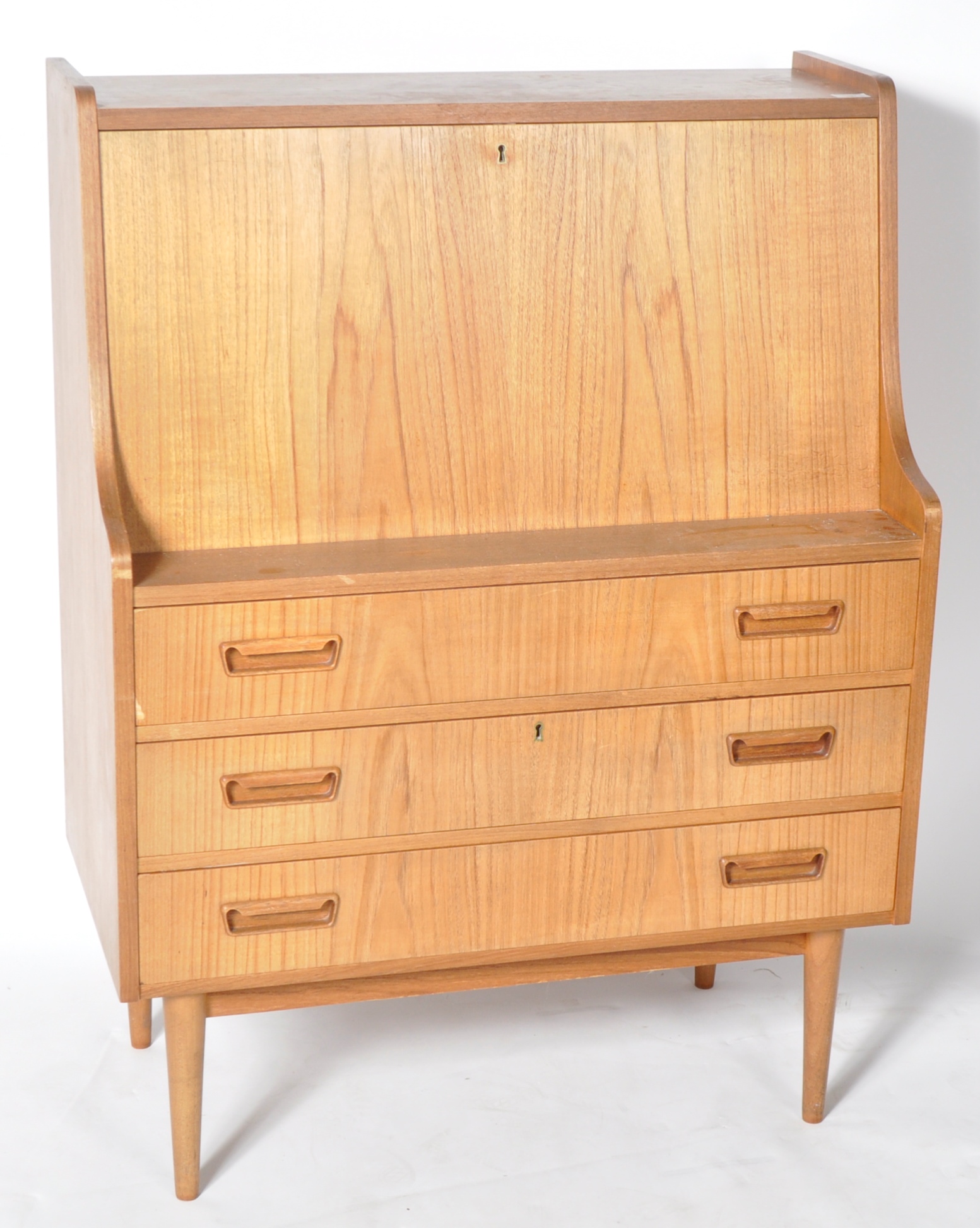 G. TIBERGAARD FOR NIELSEN - DANISH TEAK BUREAU DESK - Image 2 of 6