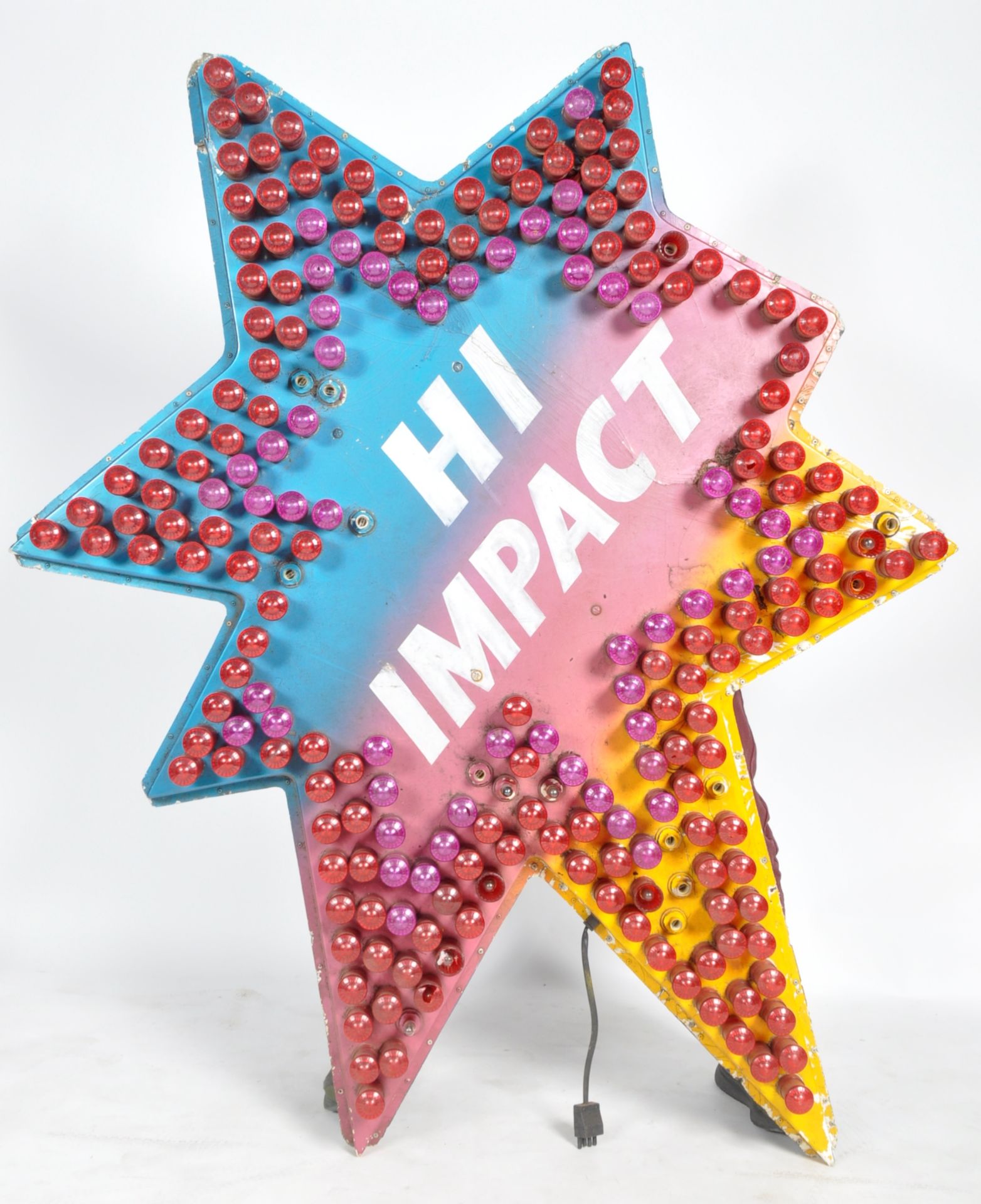 HIGH IMPACT - VINTAGE FAIRGROUND LIGHT UP DISPLAY SIGN