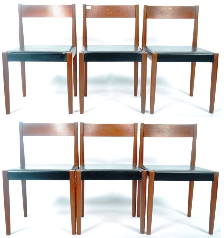 POUL VOLTHER FOR FREM ROJLE MATCHING SET OF SIX CHAIRS