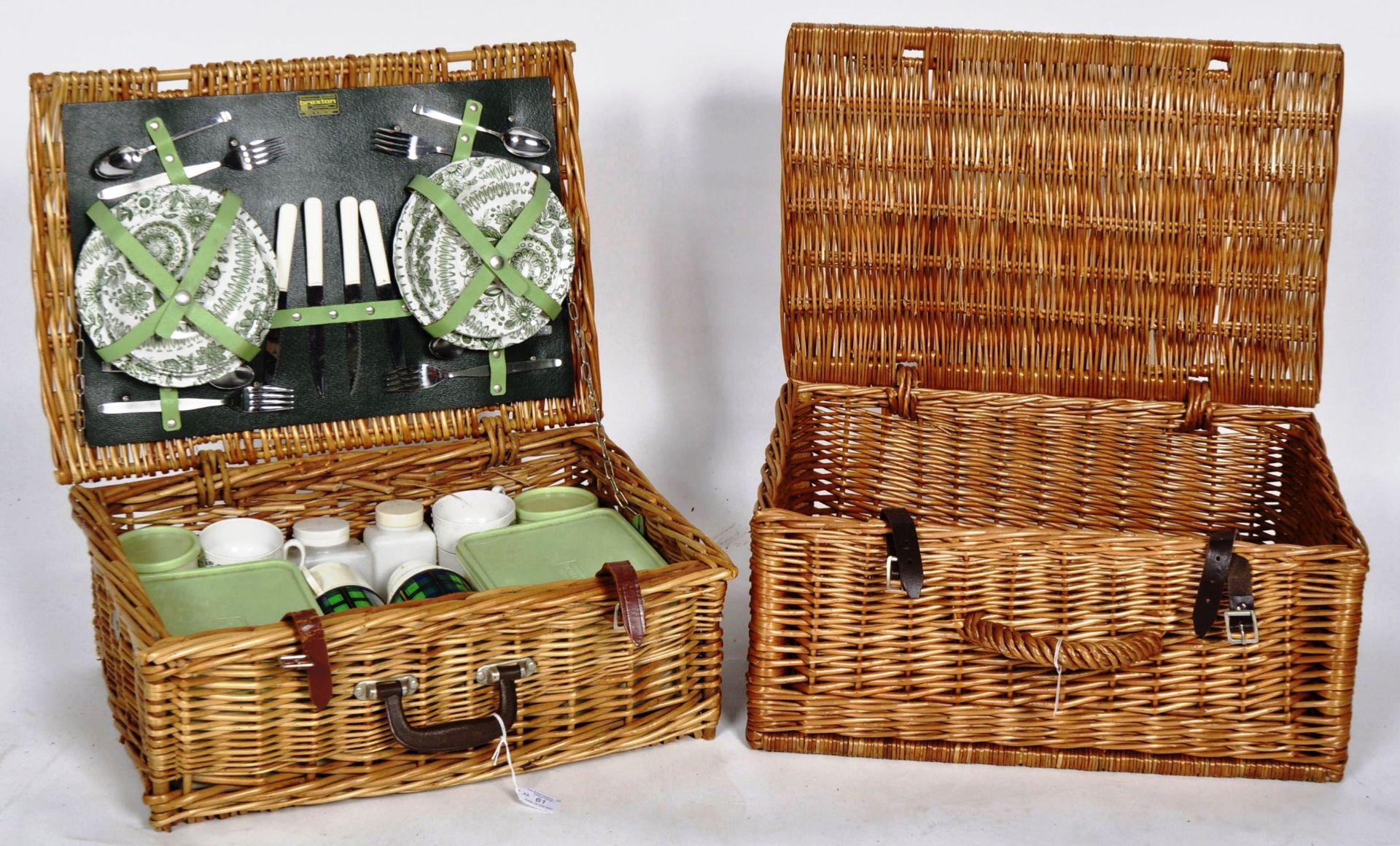 BREXTON MID 20TH CENTURY WICKER PICNIC HAMPER - Image 2 of 7