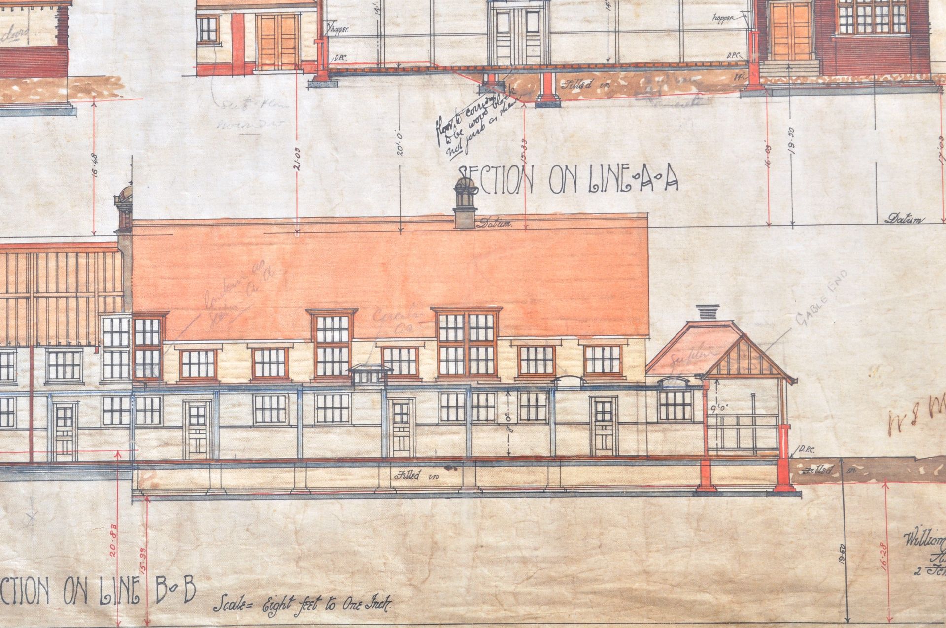 TWO EDWARDIAN ROSETTA ROAD SCHOOL BUILDING PLANS - Bild 15 aus 15