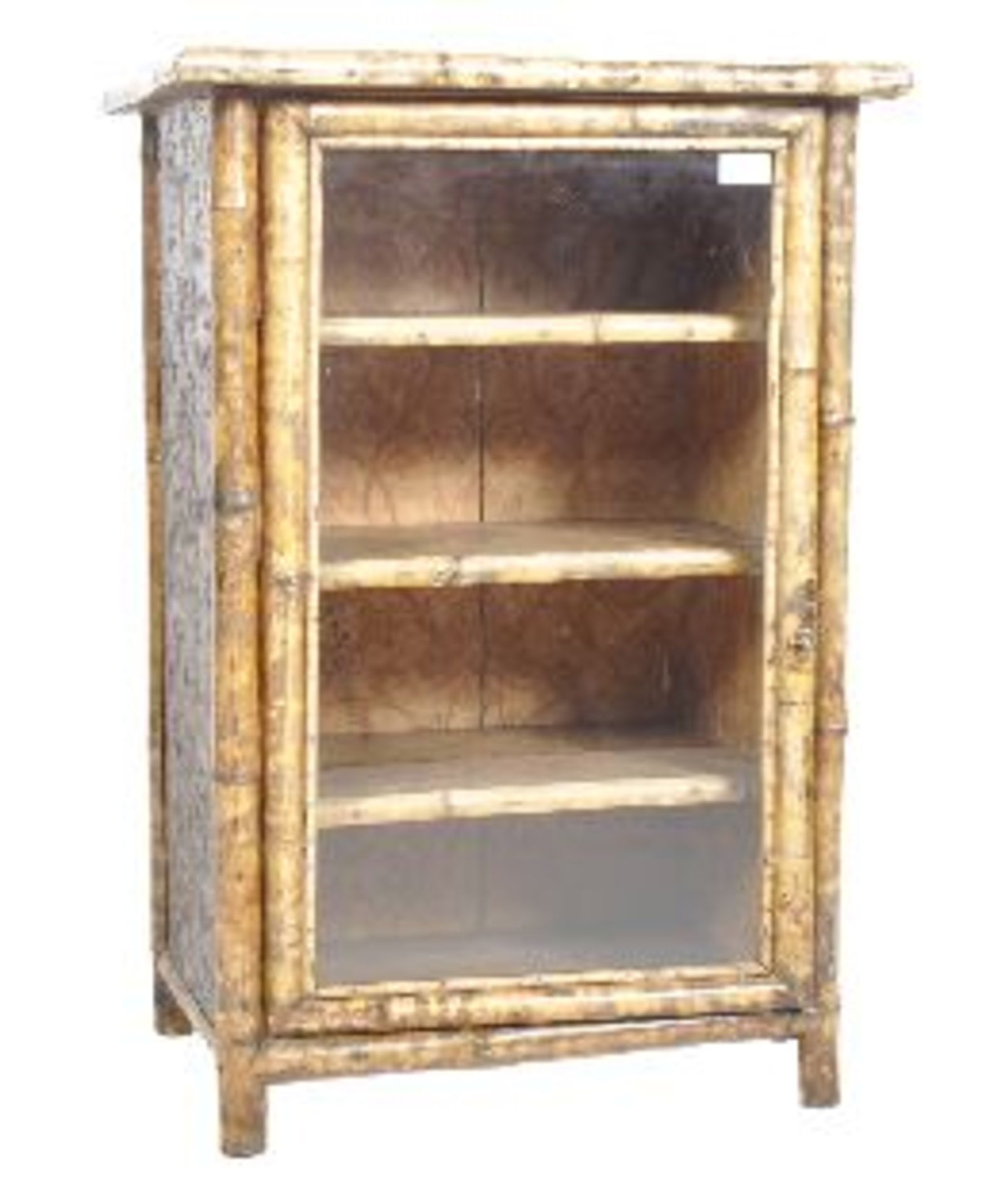 19TH CENTURY VICTORIAN AESTHETIC BAMBOO CABINET