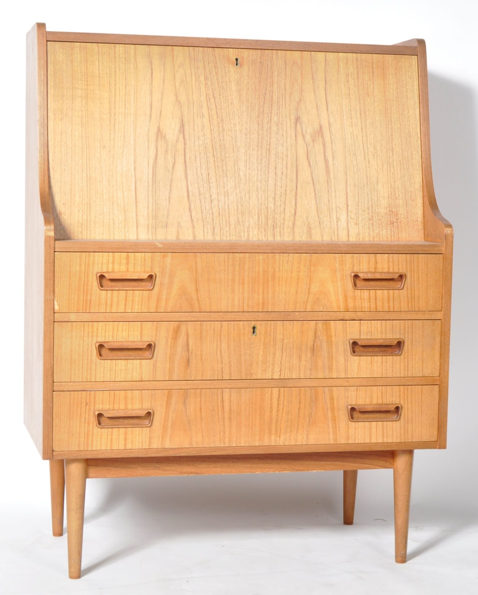 G. TIBERGAARD FOR NIELSEN - DANISH TEAK BUREAU DESK