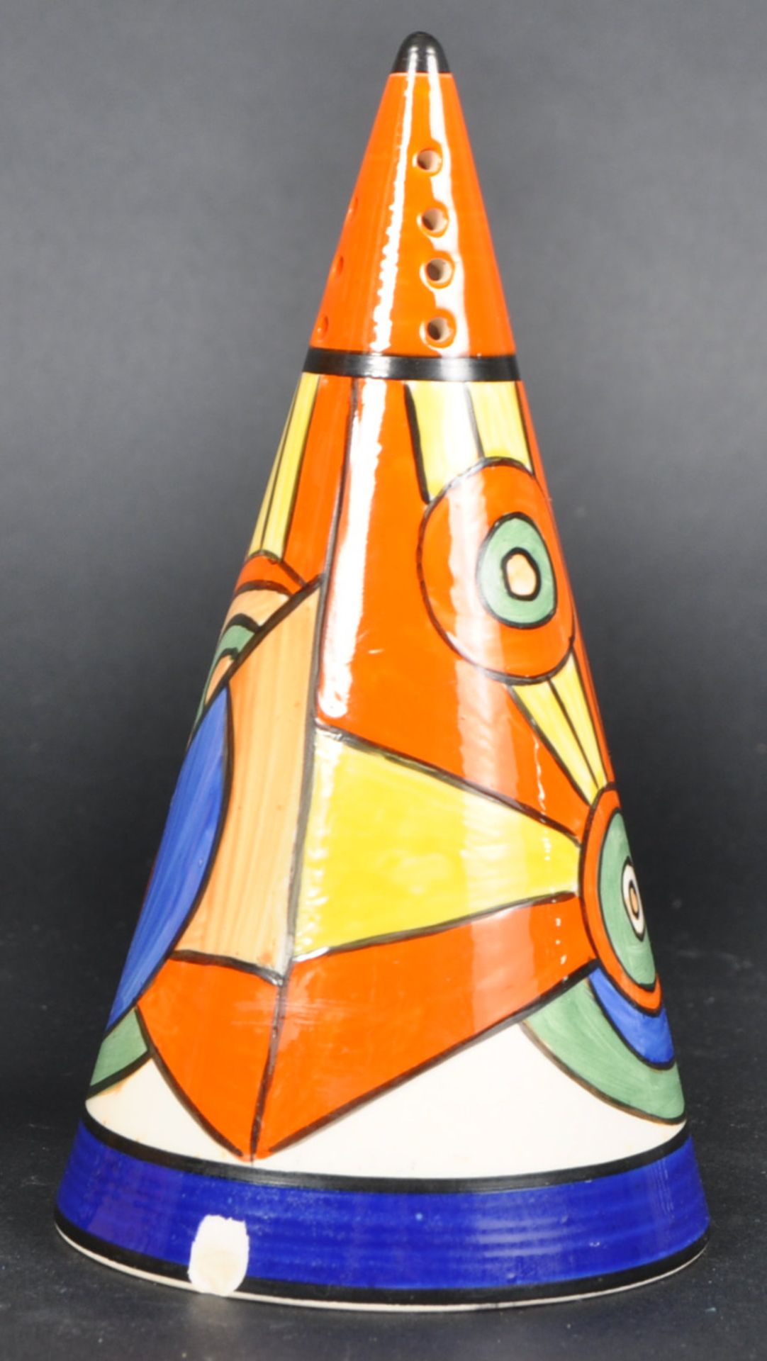 CLARICE CLIFF SLICED CIRCLE CONICAL SUGAR SIFTER - Image 4 of 6