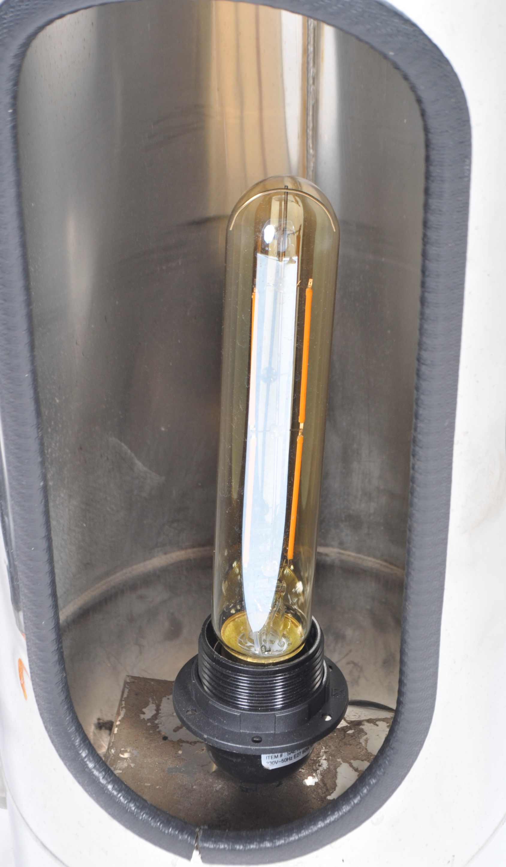 RETRO VINTAGE CHROME FIRE EXTINGUISHER LAMP - Image 3 of 4