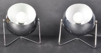 PAIR OF LATE 20TH CENTURY ATOMIC EYEBALL DESK LAMPS