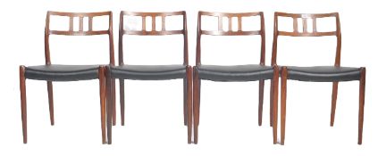 JL MOLLER - MODEL 79 - SET OF FOUR DANISH DINING CHAIRS