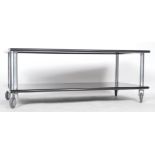 INDUSTRIAL STEEL TWO TIER COFFEE / LOW TABLE