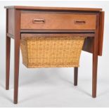 MID CENTURY DANISH TEAK METAMORPHIC SEWING TABLE