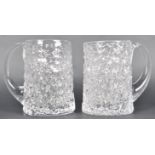 WHITEFRIARS - BARK EFFECT - MATCHING PAIR OF TANKARDS