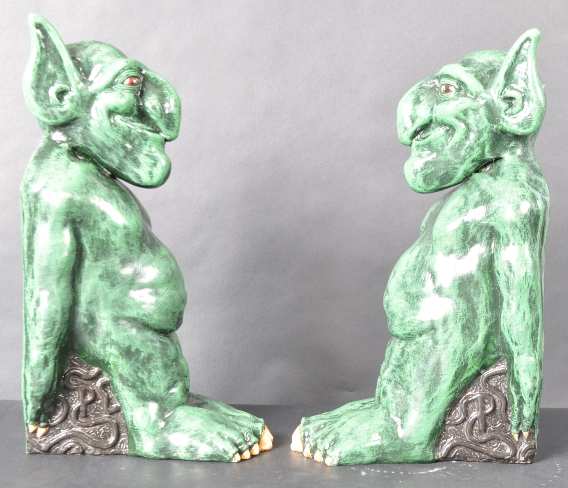 PAIR OF 20TH CENTURY STUDIO ART GOBLIN BOOK ENDS - Image 4 of 4