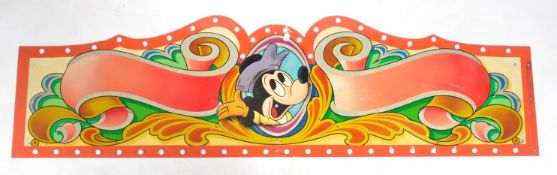 DISNEY / FAIRGROUND - PAINTED PANEL FEATURING MICKEY MOUSE