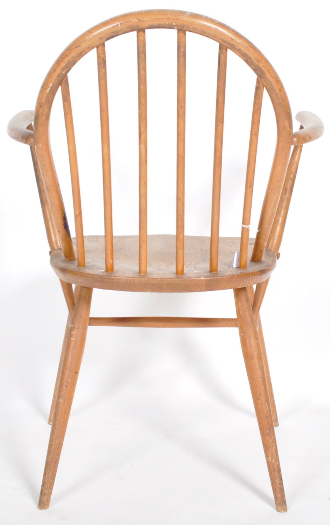 ERCOL - WINDSOR MODEL - 60s BEACH AND ELM CARVER ARMCHAIR - Image 6 of 6