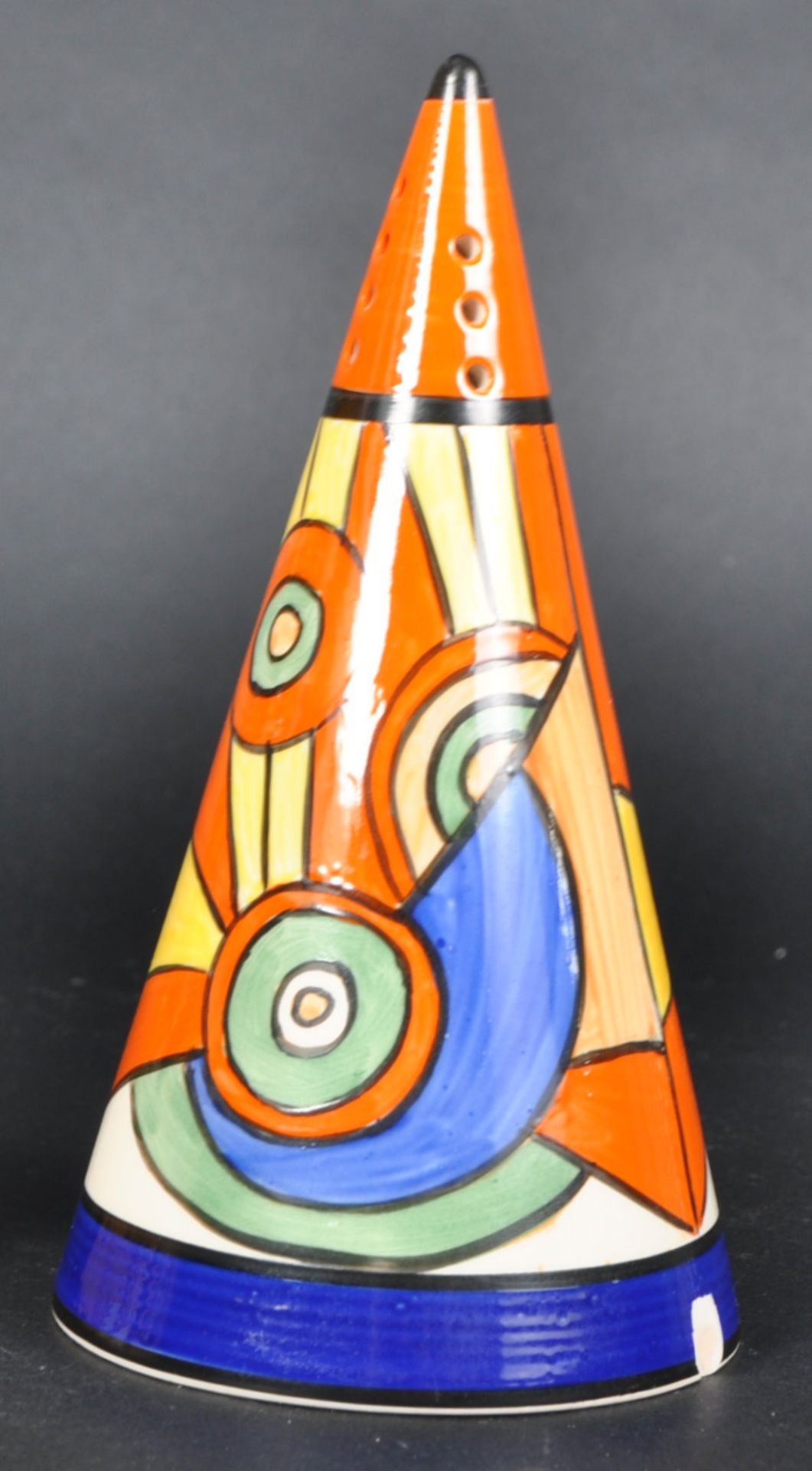CLARICE CLIFF SLICED CIRCLE CONICAL SUGAR SIFTER - Image 3 of 6