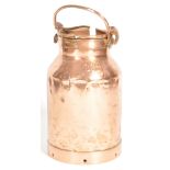 LARGE EARLY 20TH CENTURY COPPER MILK CHURN