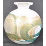 MICHAEL HARRIS - ISLE OF WIGHT - GOLDEN PEACOCK VASE