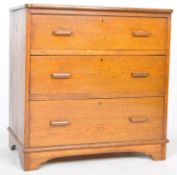 1940's AIR MINISTRY STYLE OAK THREE DRAWER CHEST