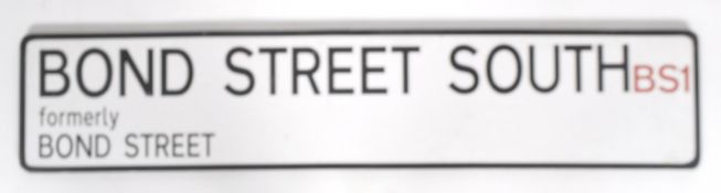 A 20TH CENTURY ROAD SIGN " BOND STREET SOUTH " BS1