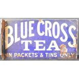 BLUE CROSS TEA - DOUBLE SIDED ENAMEL ADVERTISING SIGN