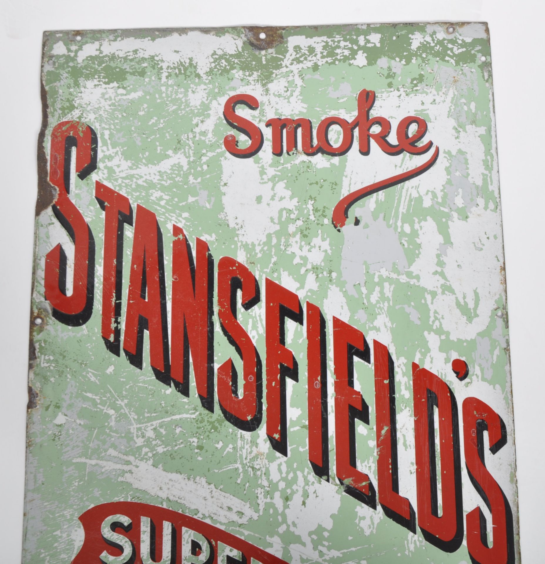 STANSFIELD CIGARETTES - ORIGINAL ENAMEL SIGN - Bild 2 aus 4